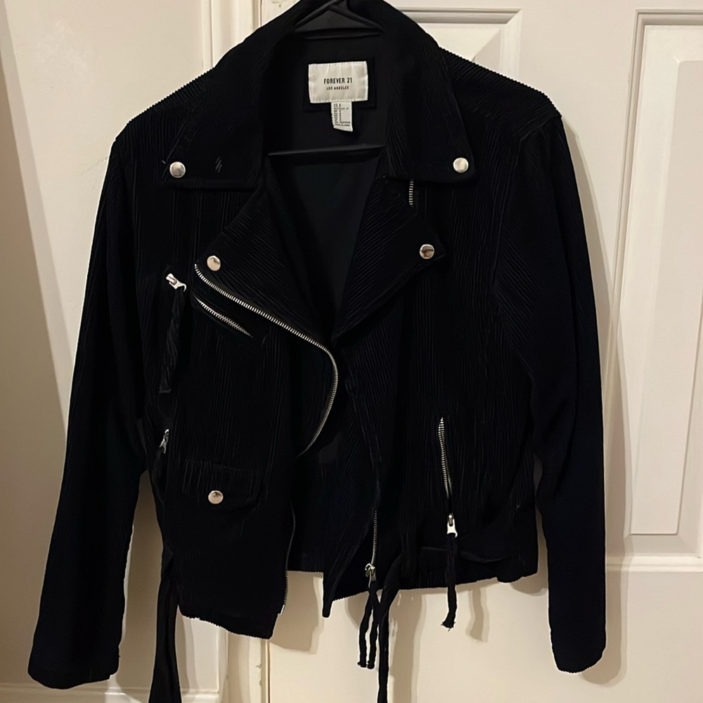 Forever 21 Ribbed corduroy Moto Jacket